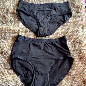 Black Period. Bikini & High Waisted Organic Cotton - Large